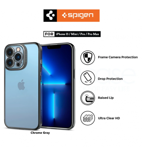 Case IPhone 13 Pro Max Mini Spigen Optik Crystal Soft Clear TPU Casing